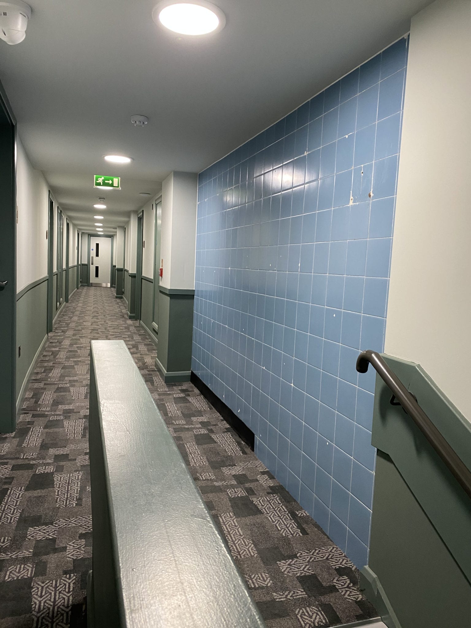 Newspaper factory tiled wall